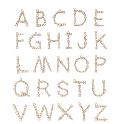 Letter Earrings - Ohrring mit Buchstabenanhänger - Gold - CLASSYANDFABULOUS JEWELRY