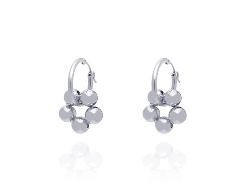 ABSOLUT AZALEA Earring - Classic Hoops - Silber