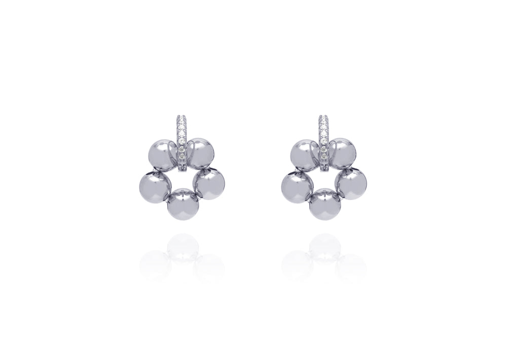 AZALEA Diamond Earring - Maxi - Silber