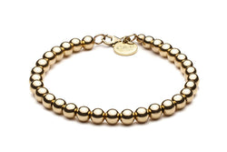 Beaded Bracelet  - Kugelarmband 5mm -  18k (750) Gold - CLASSYANDFABULOUS JEWELRY