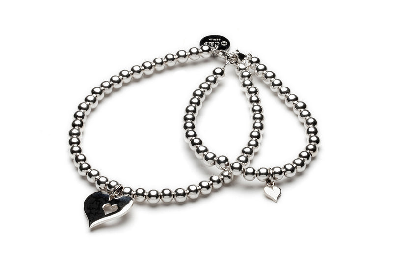 Kugelarmband Mama & Mini • 2 in 1 • Silber - CLASSYANDFABULOUS JEWELRY