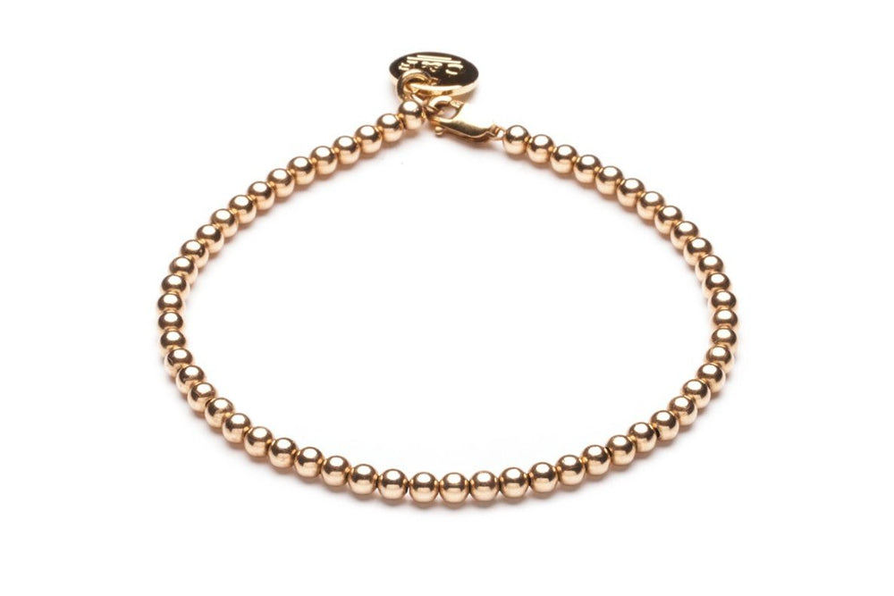 Very fine beaded bracelet  - Kugelarmband - 2.5mm -  Gold - CLASSYANDFABULOUS JEWELRY