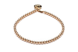 Very fine beaded bracelet  - Kugelarmband - 2.5mm -  Gold - CLASSYANDFABULOUS JEWELRY