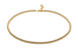 Beaded Necklace  - Kugelkette - 5mm -  Gold - CLASSYANDFABULOUS JEWELRY