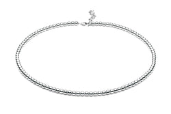 Beaded Necklace  - Kugelkette - 5mm -  Silber - CLASSYANDFABULOUS JEWELRY