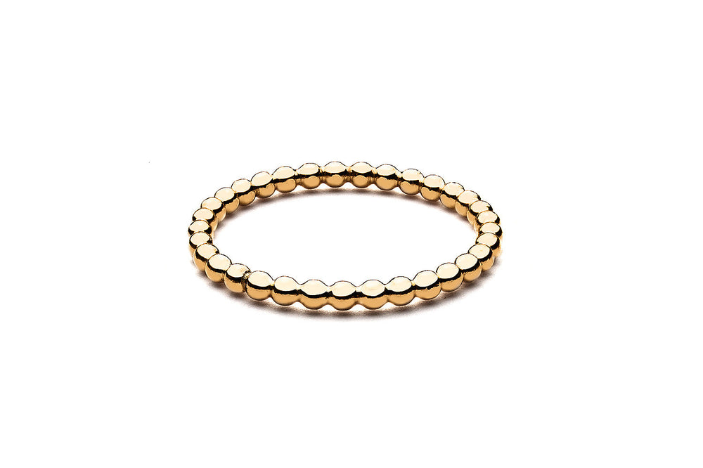 Beaded Ring  - Kugelring - Medium - Gold - CLASSYANDFABULOUS JEWELRY