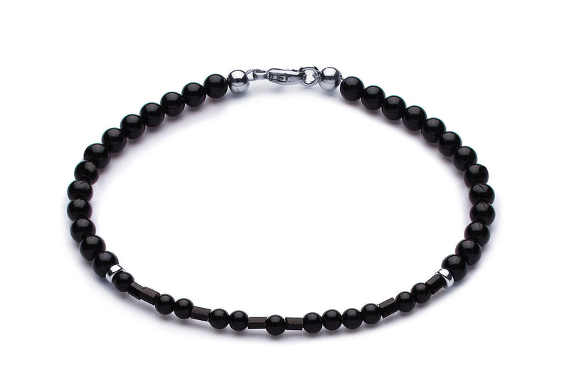 Kugelarmband/ Namensarmband • Morsecode • Uni Schwarz/ Silber - CLASSYANDFABULOUS JEWELRY