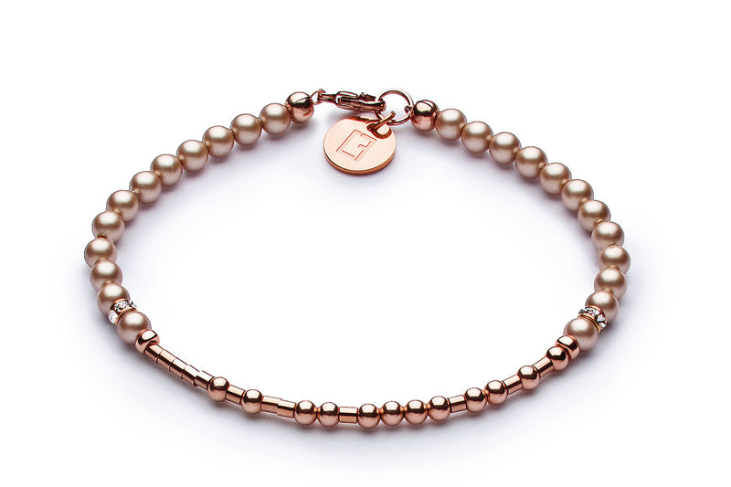 Kugelarmband/ Namensarmband • Morsecode Luxury • verschiedene Farben /Roségold - CLASSYANDFABULOUS JEWELRY