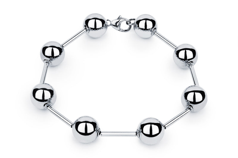 STYLE HÉROINE BRACELET  - Modernes Kugelarmband - 10mm -  Silber - CLASSYANDFABULOUS JEWELRY