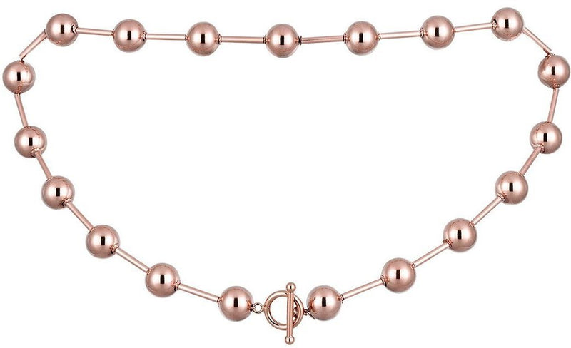 STYLE HÉROINE NECKLACE  - Moderne Kugelkette -  Roségold - CLASSYANDFABULOUS JEWELRY