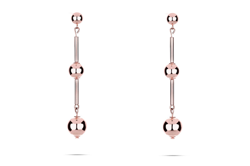 STYLE HÉROINE MAXI EARRING  - Moderner Kugelohrhänger -  Roségold - CLASSYANDFABULOUS JEWELRY