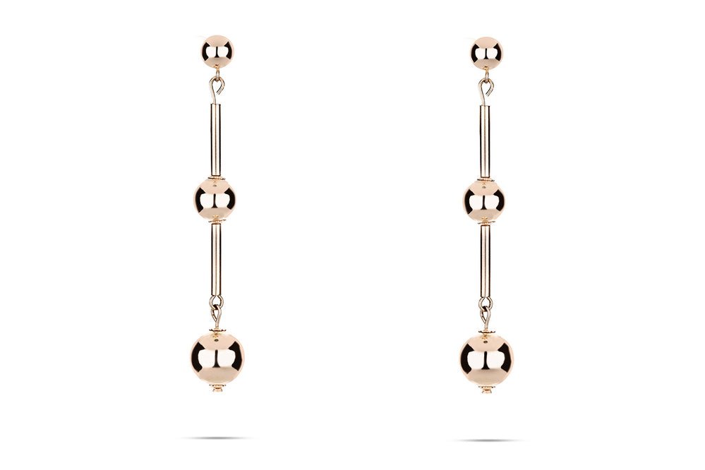 STYLE HÉROINE MAXI EARRING  - Moderner Kugelohrhänger -  Gold - CLASSYANDFABULOUS JEWELRY