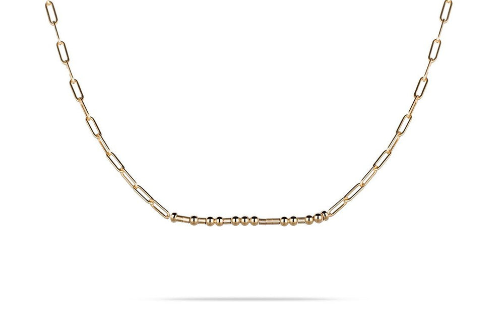 MORSECODE CHOKER CHAIN - Kette mit persönlicher Bootschaft -  Gold - CLASSYANDFABULOUS JEWELRY