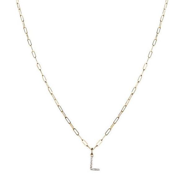 DIAZ  - INITIAL DIAMOND CHAIN - Kette mit Buchstaben Anhänger aus Diamanten -  Gold - CLASSYANDFABULOUS JEWELRY