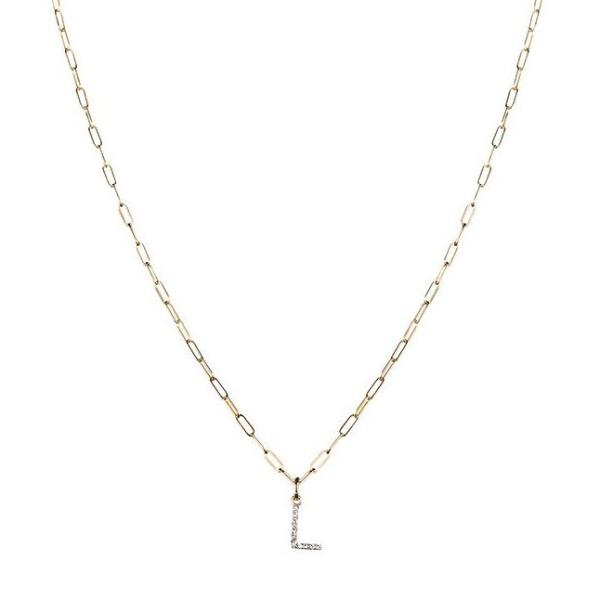 DIAZ  - INITIAL DIAMOND CHAIN - Kette mit Buchstaben Anhänger aus Diamanten -  Gold - CLASSYANDFABULOUS JEWELRY