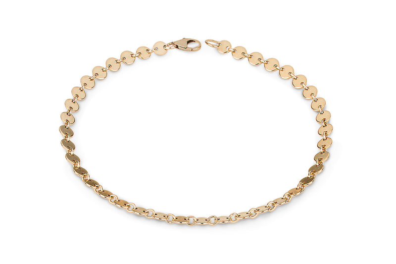 NEVE Anklet  - Pailletten Fusskette -  Gold - CLASSYANDFABULOUS JEWELRY