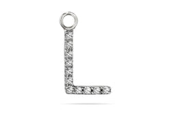 DIAZ  - INITIAL DIAMOND CHAIN  - Kette mit Buchstaben Anhänger aus Diamanten -  Silber/ Weißgold - CLASSYANDFABULOUS JEWELRY