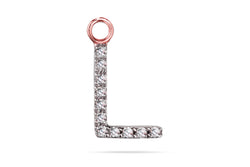 DIAZ  - INITIAL DIAMOND CHAIN - Kette mit Buchstaben Anhänger aus Diamanten -  Roségold - CLASSYANDFABULOUS JEWELRY