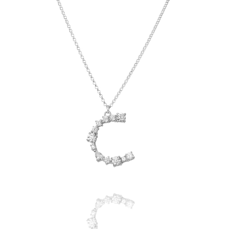 C - Buchstaben Kette - Letter Chain - Silber - CLASSYANDFABULOUS JEWELRY