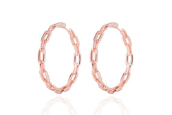 DAYA 2in1  - The BIG  INSIDE / OUTSIDE Chain Hoops - Roségold