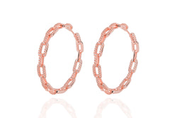 DAYA 2in1  - The BIG  INSIDE / OUTSIDE Chain Hoops - Roségold