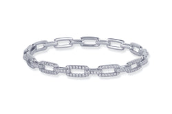 DAYA 2in1 BANGLE - Cooler Glieder-Armreif - SILBER