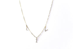 DIAMOND LETTER CHAIN - Kette mit Buchstaben Anhänger aus Diamanten - 14k Gold - CLASSYANDFABULOUS JEWELRY