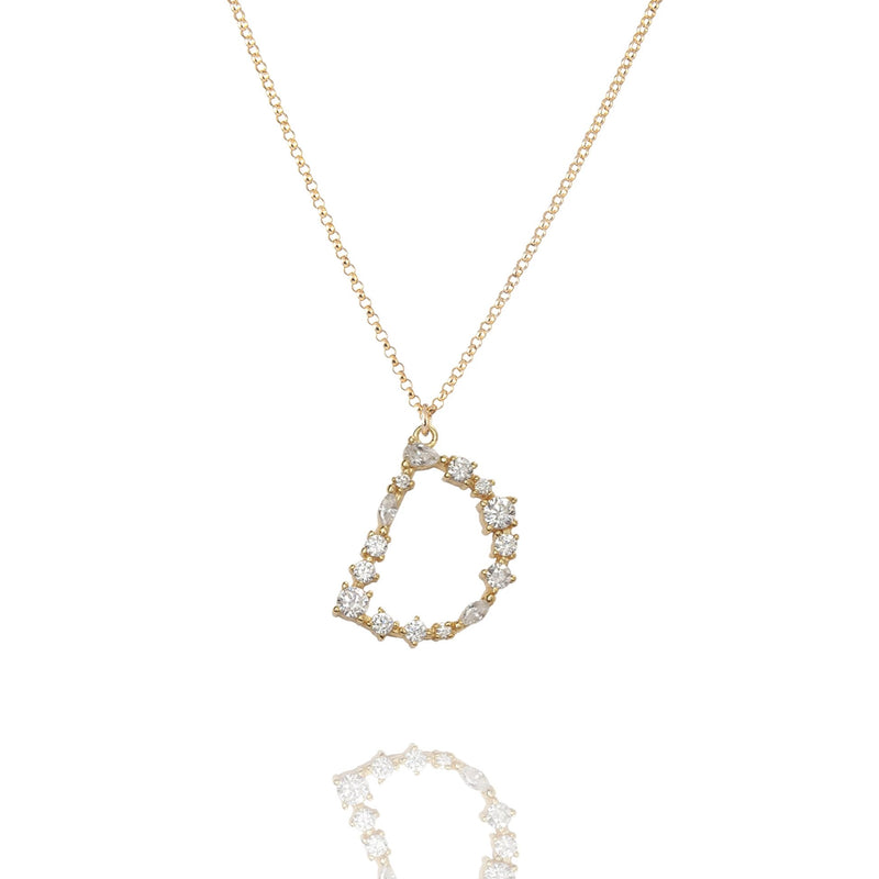 D- Buchstaben Kette - Letter Chain - Gold - CLASSYANDFABULOUS JEWELRY