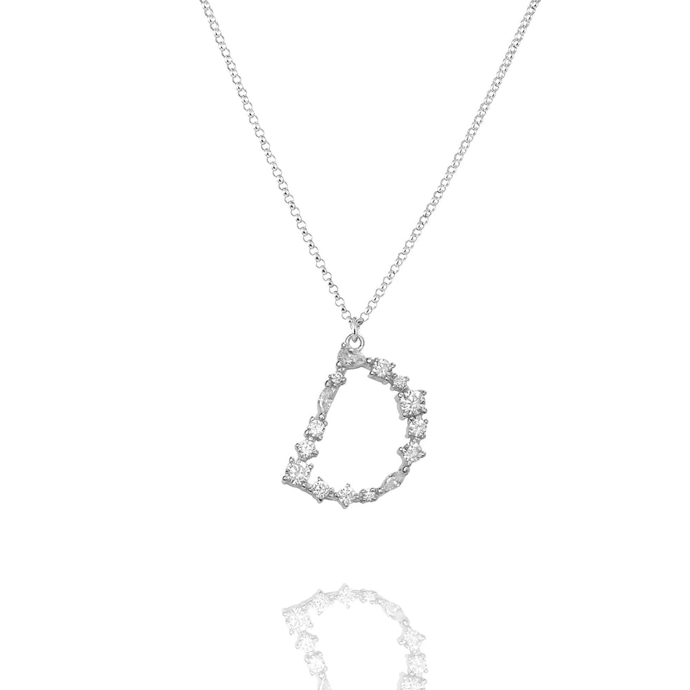 D - Buchstaben Kette - Letter Chain - Silber - CLASSYANDFABULOUS JEWELRY