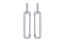 AZYA Long Single Earrings -2in1- Silber