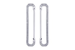 ARYA Sparkle Long Earrings - Silber