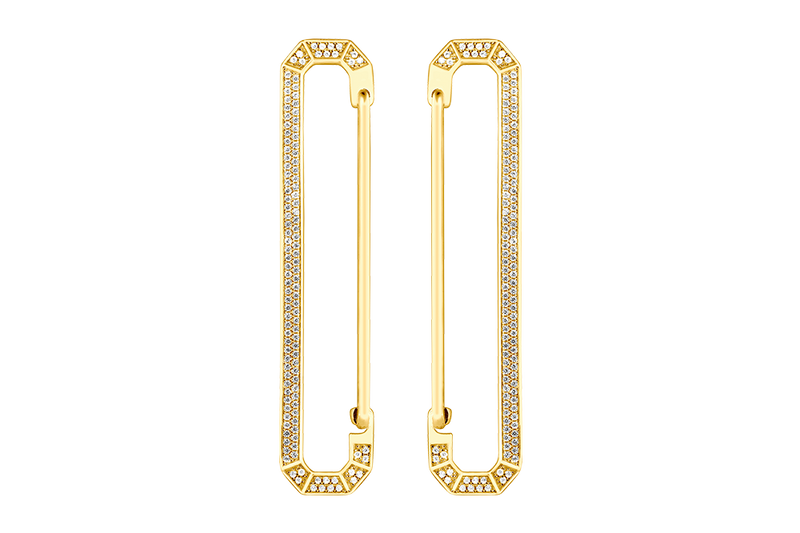 ARYA Sparkle Long Earrings - Gold