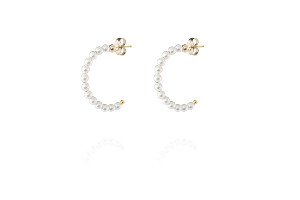 ELIN Pearl Earrings Mini - Ohrring mit Perlen - Gold - CLASSYANDFABULOUS JEWELRY