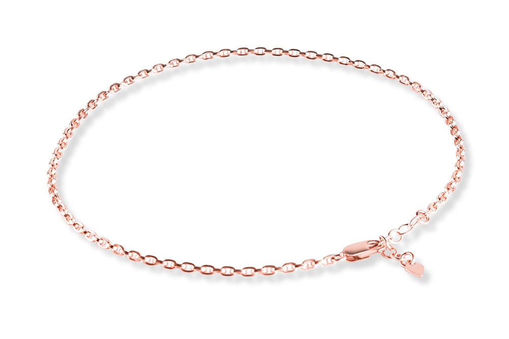 EVELIN MINI FLAT Anklet - Zartes Fusskettchen - Roségold