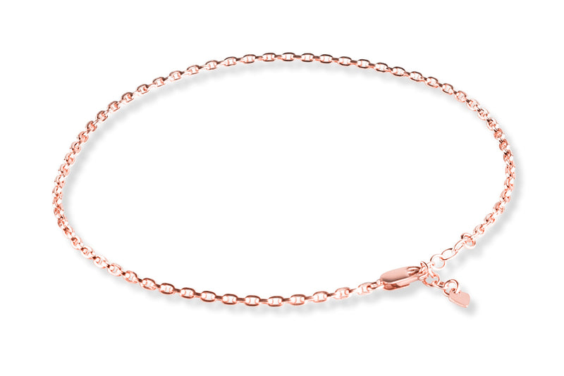 EVELIN MINI FLAT Anklet - Zartes Fusskettchen - Roségold