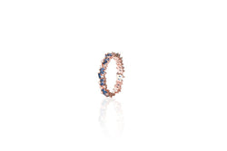 LORA ETERNITY Colour RING - Saphir Blau/ Roségold - LIMITIERT