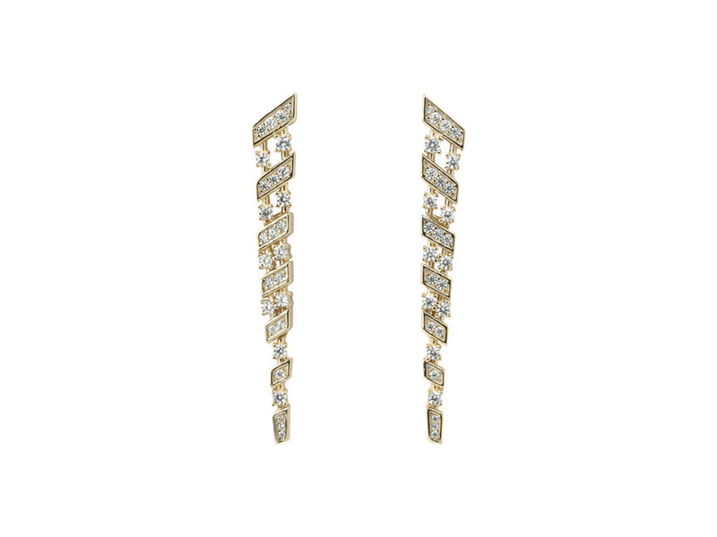 Fifth Avenue Long Drop Earring - Gold