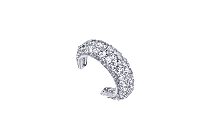 HER - FULL PAVÉ EARCUFF - SILBER