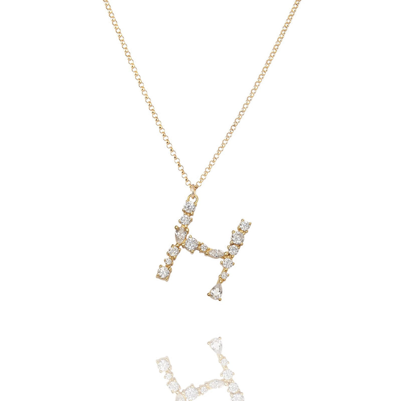 H- Buchstaben Kette - Letter Chain - Gold - CLASSYANDFABULOUS JEWELRY