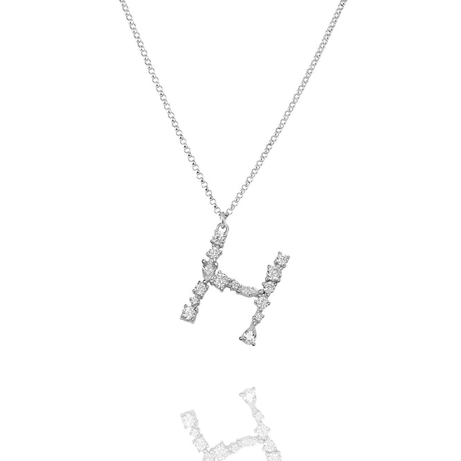 H - Buchstaben Kette - Letter Chain - Silber - CLASSYANDFABULOUS JEWELRY