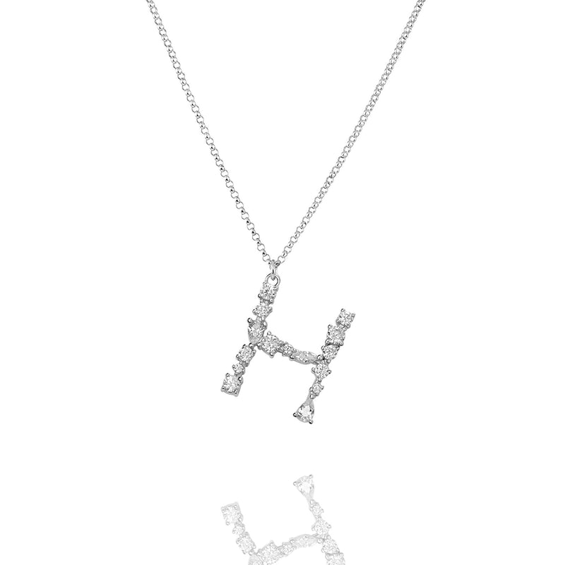 H - Buchstaben Kette - Letter Chain - Silber - CLASSYANDFABULOUS JEWELRY