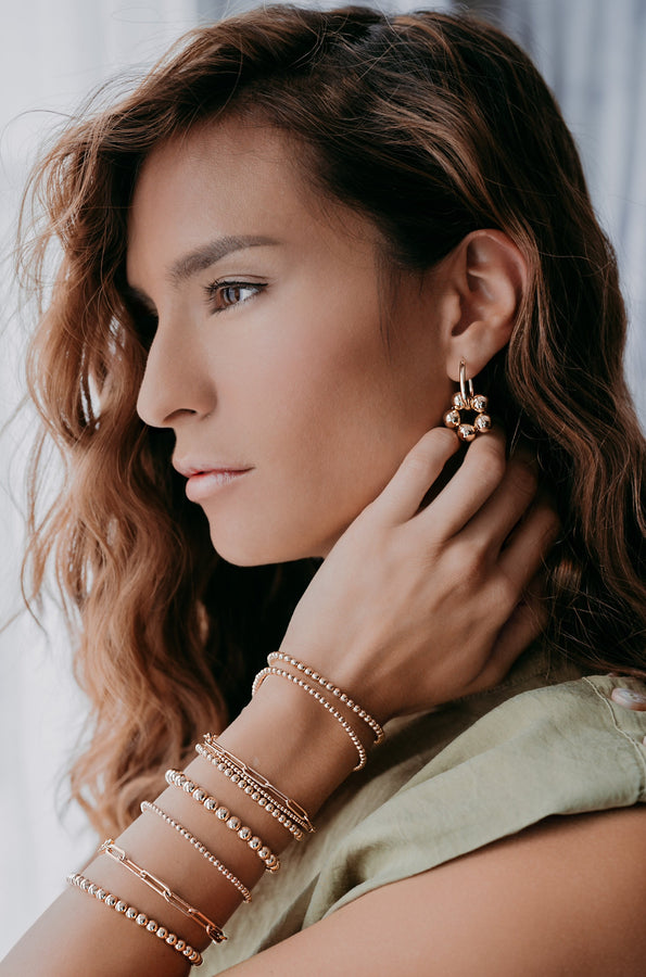ABSOLUT AZALEA Earring - Classic Hoops - Silber