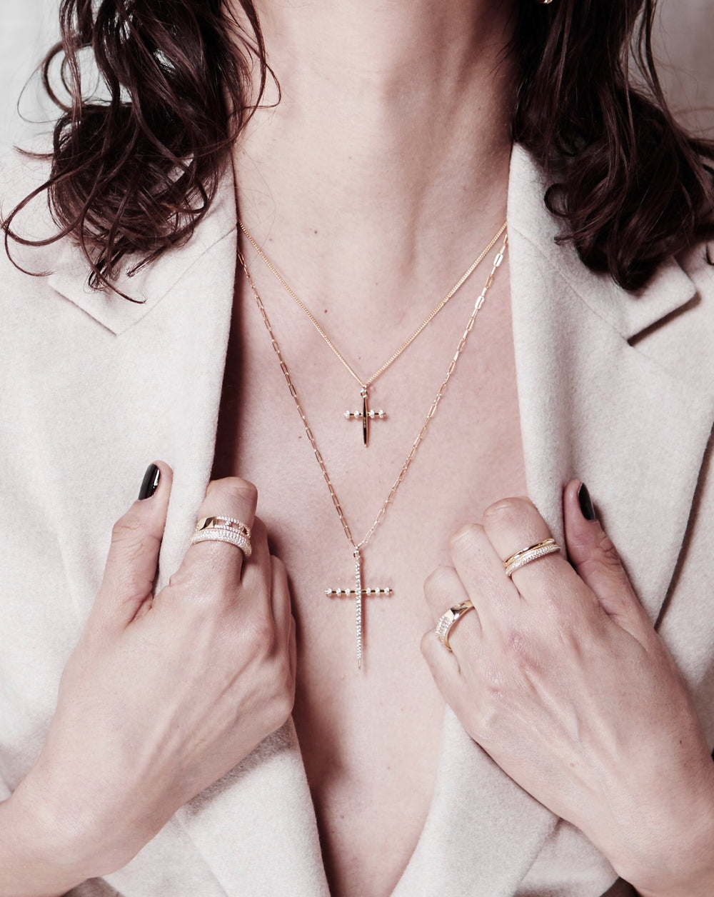 ALIX - THE EXCLUSIVE PM CROSS CHAIN  -  Roségold