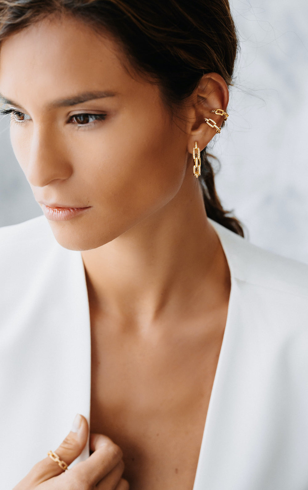 DAYA 2in1 EARCUFF - SILBER