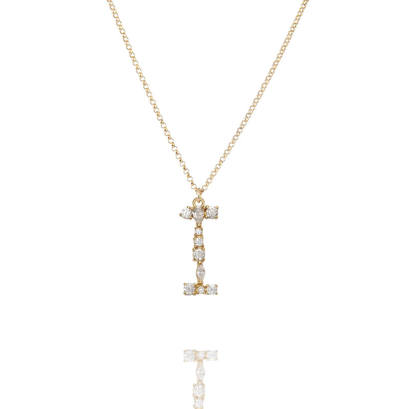 I - Buchstaben Kette - Letter Chain - Gold - CLASSYANDFABULOUS JEWELRY
