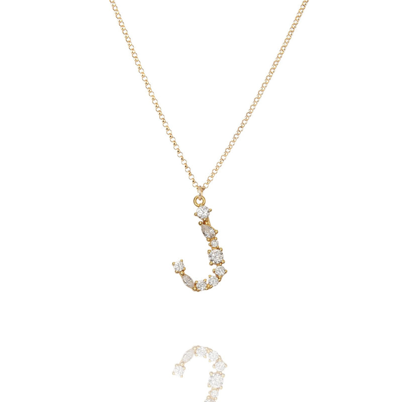 J - Buchstaben Kette - Letter Chain - Gold - CLASSYANDFABULOUS JEWELRY