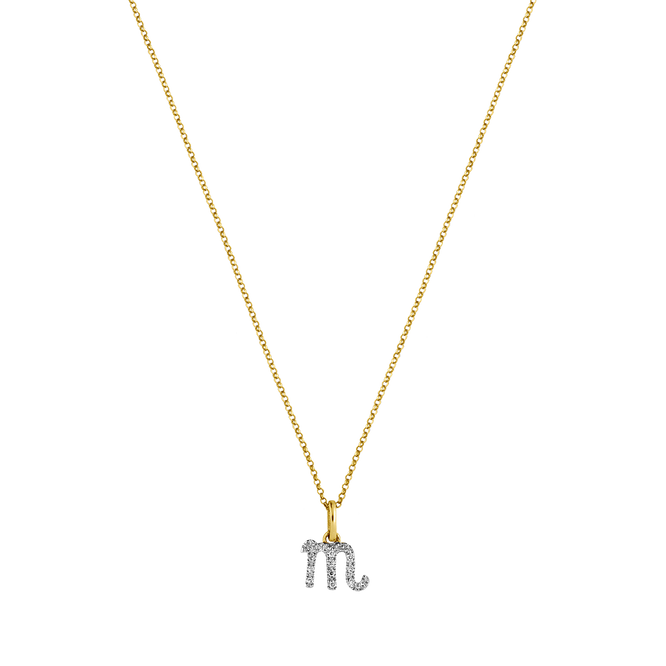 STAR SIGN Chain - Kette mit Sternzeichen aus Diamanten -  Gold