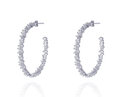 LORA NEW BIG HOOPS- INSIDE OUT - Silber  -LUXURY EDITION LIMITIERT