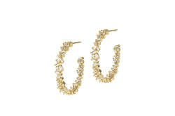 LORA NEW MEDIUM HOOPS Inside/Outside - Gold - LIMITIERT