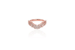 ANAH CHEVRON Ring - Roségold